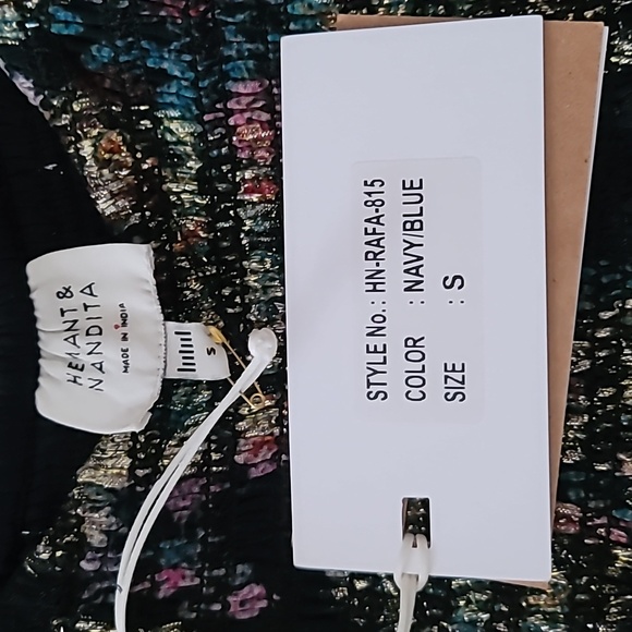 Hemant & Nandita's Rafa Chiffon Mini Long Sleeve Dress - Picture 7 of 11